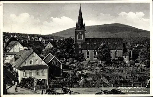 Ak Braunlage im Oberharz, Blick zum Wurmberg