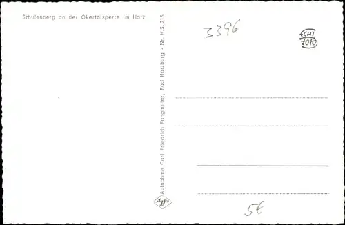 Ak Schulenberg Clausthal Zellerfeld im Oberharz, an der Okertalsperre