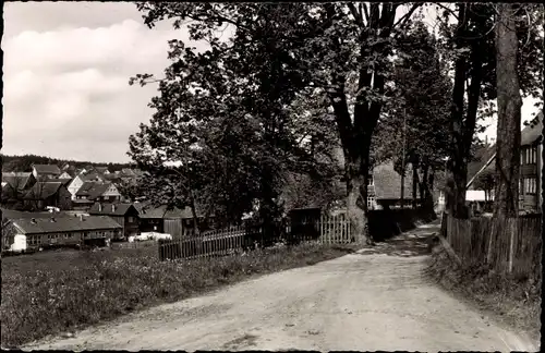 Ak Buntenbock Clausthal Zellerfeld Oberharz, Straßenpartie, Häuser