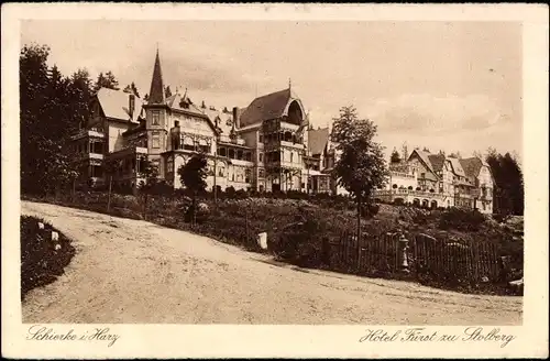 Ak Schierke Wernigerode am Harz, Hotel Fürst zu Stolberg