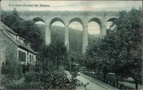Ak Greene Einbeck in Niedersachsen, Eisenbahn-Viadukt