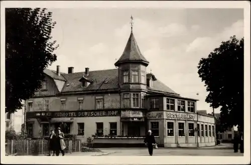 Ak Tabarz im Thüringer Wald, Spindlerplatz, Kurhotel Deutscher Hof