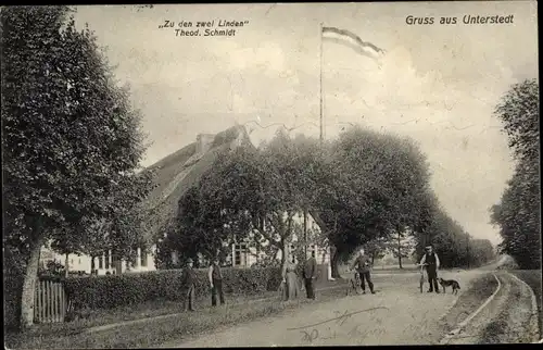 Ak Unterstedt Rotenburg an der Wümme, Gasthof zu den zwei Linden