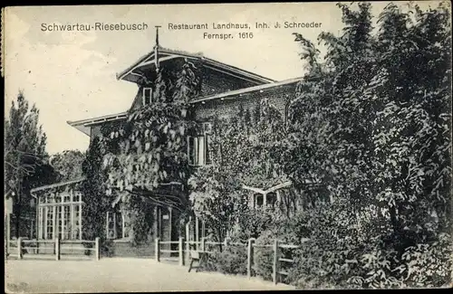 Ak Riesebusch Bad Schwartau in Ostholstein, Restaurant Landhaus