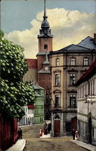 Ak Oederan Sachsen, Sonniger Sonntag Nachmittag, Frankenberger Straße, Bäcker, Photochromie