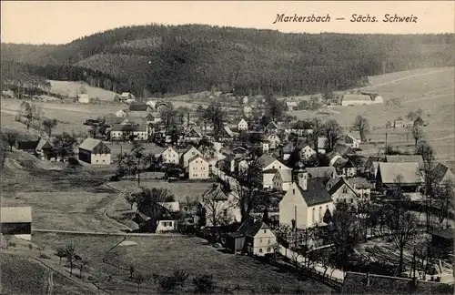 Ak Markersbach Bad Gottleuba in Sachsen, Totalansicht der Ortschaft