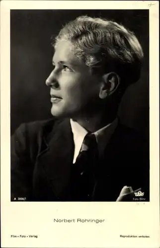 Ak Schauspieler Norbert Rohringer, Seitenportrait
