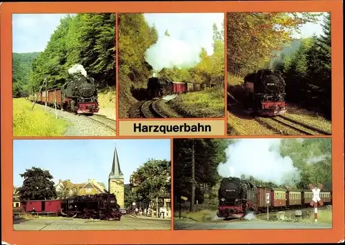 Ak Deutsche Eisenbahn, Dampflok, Harzquerbahn