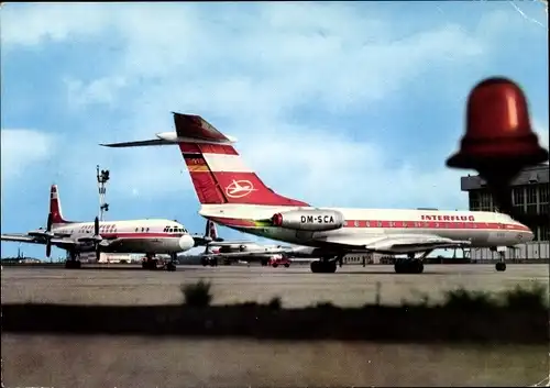 Ak Deutsches Passagierflugzeug, Interflug, Tupolew TU 134, DM SCA