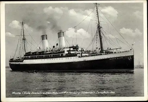 Ak Zweischrauben Motorschiff Monte Olivia, HSDG