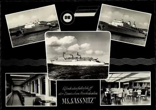 Ak Eisenbahnfährschiff der Deutschen Reichsbahn, MS Sassnitz