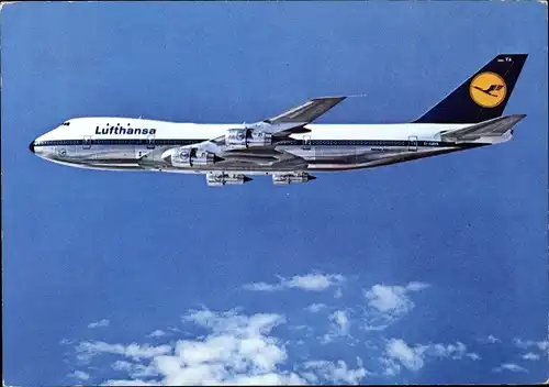 Ak Boeing Jet 747, Lufthansa, Deutsches Passagierflugzeug