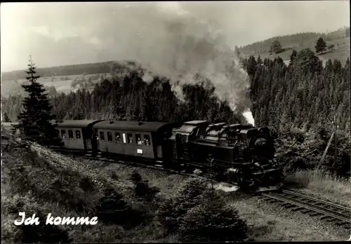 Ak Harzquerbahn, Deutsche Eisenbahn, Dampflok