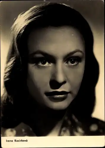 Ak Schauspielerin Irena Kacirkova, Der Zirkus spielt doch, Die Probe geht weiter, Portrait