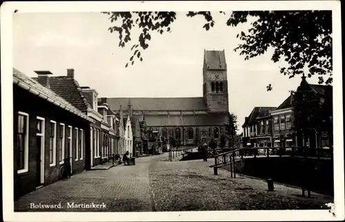 Ak Bolsward Boalsert Friesland, Martinikerk