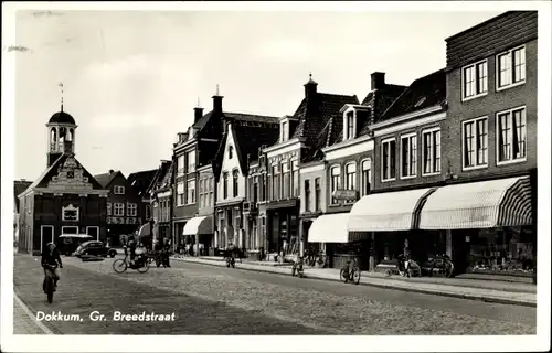 Ak Dokkum Dongeradeel Friesland Niederlande, Gr. Breedstraat