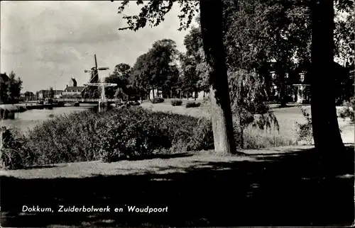 Ak Dokkum Dongeradeel Friesland Niederlande, Zuiderbolwerk, Woudpoort
