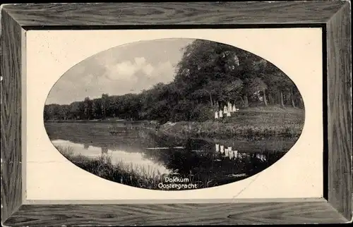 Präge Passepartout Ak Dokkum Dongeradeel Friesland Niederlande, Oostergracht