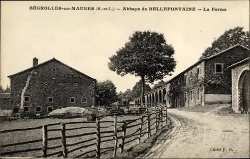 Ak Bégrolles en Mauges Maine et Loire, Abbaye de Bellefontaine, La Ferme