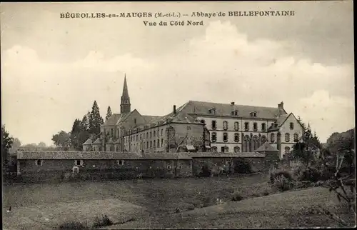 Ak Bégrolles en Mauges Maine et Loire, Abbaye de Bellefontaine, Vue du Cote Nord