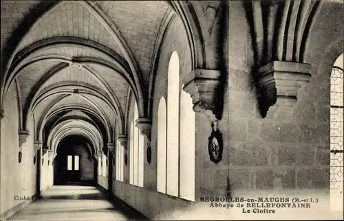 Ak Bégrolles en Mauges Maine et Loire, Abbaye de Bellefontaine, Le Cloitre