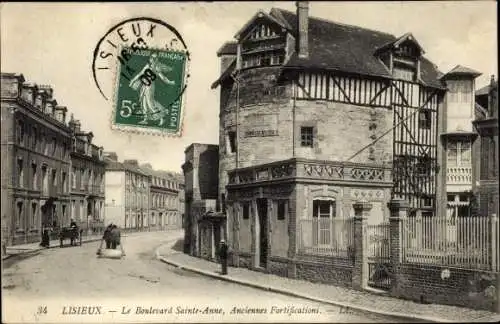 Ak Lisieux Calvados, Le Boulevard Sainte Anne, Anciennes Fortifications