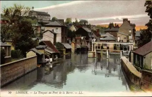 Ak Lisieux Calvados, La Touques eu Pont de la Barre