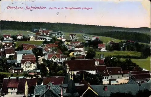 Ak Hahnenklee Bockswiese Goslar im Harz, Partie an der Hauptstraße gelegen