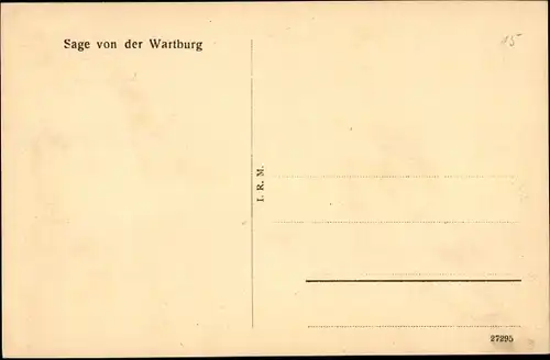 Ak Eisenach in Thüringen, Einbringen der Reliquien d. Landgrafen Ludwig, Sage v. d. Wartburg