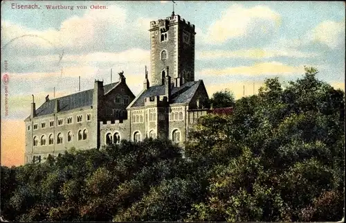 Ak Eisenach in Thüringen, Wartburg von Osten