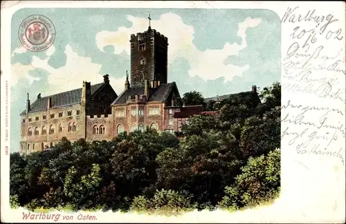 Ak Eisenach, Teilansicht der Wartburg