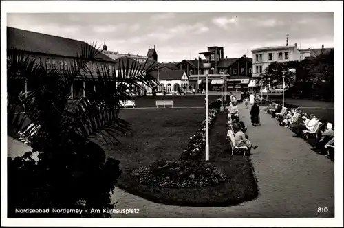 Ak Norderney in Ostfriesland, Blick auf den Kurhausplatz