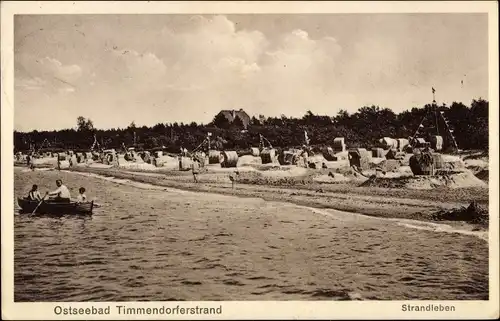 Ak Ostseebad Timmendorfer Strand, Strandleben