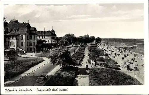 Ak Scharbeutz in Ostholstein, Promenade und Strand