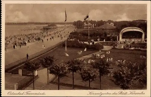 Ak Ostseebad Travemünde Lübeck, Konzertgarten des Städtischen Kursaales