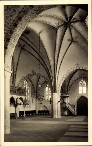 Foto Ak Hansestadt Lübeck, Rathaus?, Innenansicht