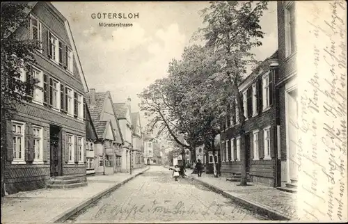 Ak Gütersloh in Westfalen, Münsterstraße