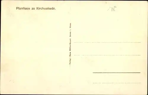 Ak Kirchwalsede in Niedersachsen, Pfarrhaus