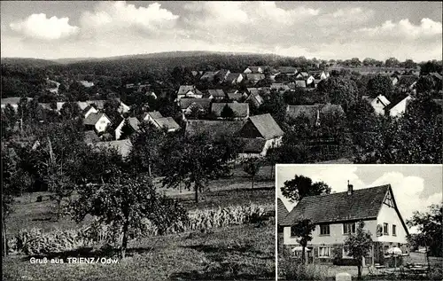 Ak Trienz Fahrenbach im Odenwald, Teilansicht, Gasthof Alte Mühle