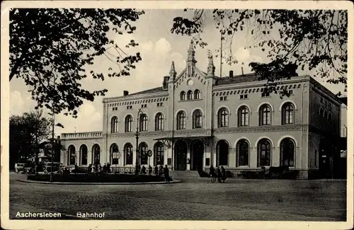 Ak Aschersleben im Salzlandkreis, Bahnhof