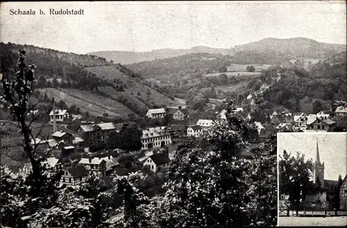 Ak Schaala Rudolstadt in Thüringen, Gesamtansicht, Kirche