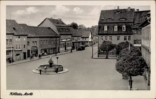 Ak Kölleda in Thüringen, Marktplatz