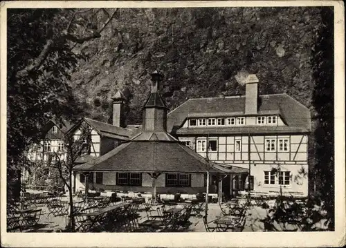 Ak Falkenstein Ludwigsstadt in Oberfranken, Bayer. Brauerei und Gaststätte