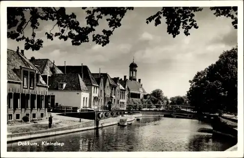 Ak Dokkum Dongeradeel Friesland Niederlande, Kleindiep