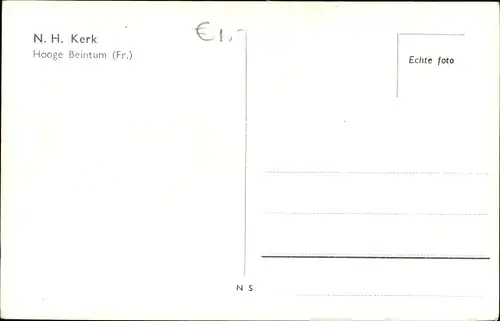 Ak Hooge Beintum Friesland Niederlande, Kerk