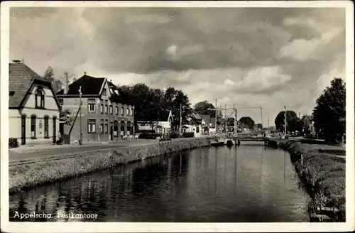 Ak Appelscha Fryslân Friesland, Postkantorr