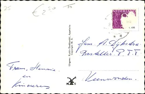 Ak Appelscha Fryslân Friesland, Dorpsgezicht