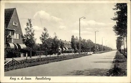 Ak Koog aan de Zaan Nordholland Niederlande, Parallelweg