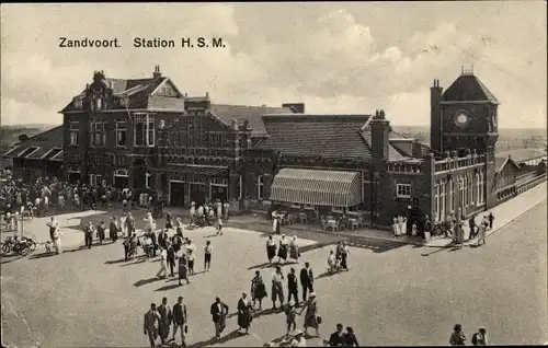 Ak Zandvoort Nordholland Niederlande, Station H.S.M.