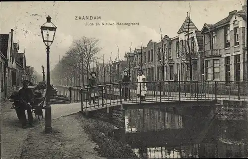 Ak Zaandam Zaanstad Nordholland, Oude en Nieuwe Heerengracht